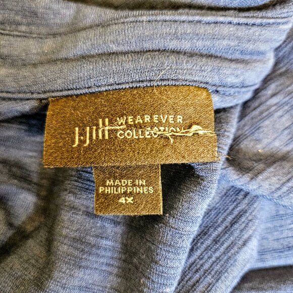 J.Jill Wearever Navy V Neck 1/2 Sleeve Jersey Knit Stretch Pullover Plus Sz 4X - Picture 11 of 11